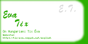 eva tix business card